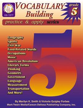 Paperback Vocabulary Building, Grade 5 Book