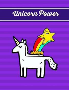 Paperback Unicorn Power: Bright Purple Unicorn Notebook, Journal, Diary (Composition Book Journal) (Large, 8.5x11 in.) Book
