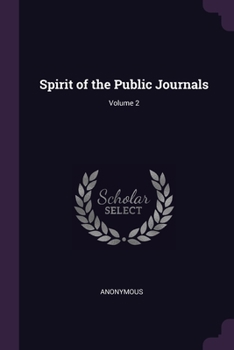 Paperback Spirit of the Public Journals; Volume 2 Book