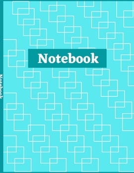 Paperback Notebook: Square-Connect Print Design Composition Notebook - College Ruled 100 Pages - Large Size 8.5 x 11 Book