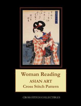 Paperback Woman Reading: Asian Art Cross Stitch Pattern [Large Print] Book