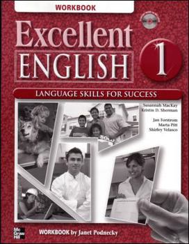Paperback Excellent English 1 Workbook with Audio CD Book