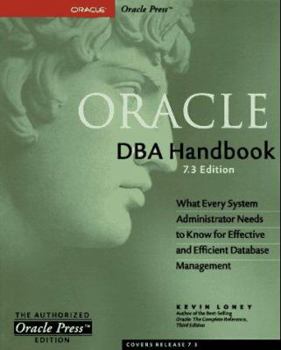 Paperback Oracle DBA Handbook Version 7.3 Book