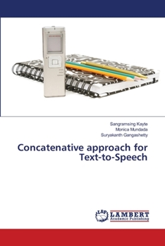 Paperback Concatenative approach for Text-to-Speech Book