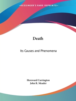 Paperback Death: Its Causes and Phenomena Book