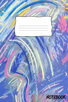 Notebook: 120 Dot Grid Pages, 6 x 9 inches, White Paper, Matte Finished Soft Cover (Pastel Color Curve Lines Abstract Art Oil Painting)