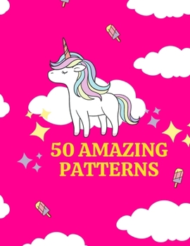 Paperback 50 Amazing Patterns: An Adult Coloring Book with Lions, Elephants, Owls, Horses, Dogs, Cats, and Many More! (Animals with Patterns Coloring Book