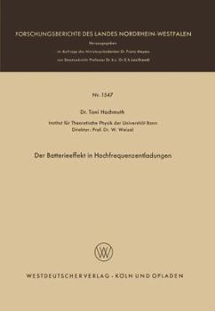 Paperback Der Batterieeffekt in Hochfrequenzentladungen [German] Book