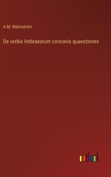 Hardcover De verbis Hebraeorum concavis quaestiones [Swedish] Book