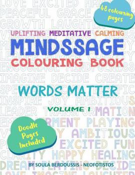 Paperback Mindssage Colouring Book: Words Matter Book