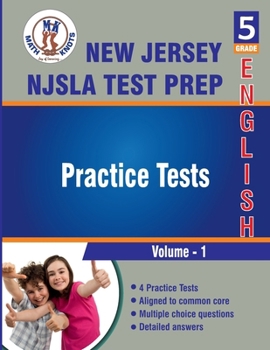 Paperback New Jersey Student Learning Assessments (NJSLA) Test Prep , 5th Grade ELA Practice Tests: Volume 1, Practice Questions and Explanations | Full Length ... State ( NJSLA ) Standards by Math-Knots) Book