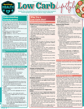 Paperback Low Carb Lifestyle: A Quickstudy Laminated Reference Book