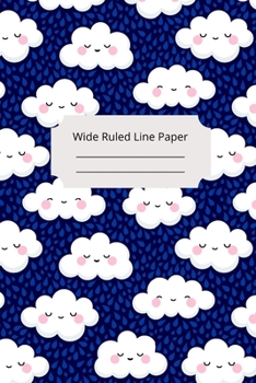 Paperback Cute Sleep Cloud Theme Wide Ruled Line Paper Book