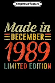 Composition Notebook: December 1990 Vintage 29th Birthday Gift 29 Yrs Old Him Her  Journal/Notebook Blank Lined Ruled 6x9 100 Pages