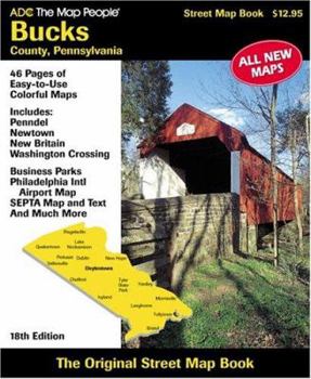 Paperback Bucks County Pa Street Map Bk Book