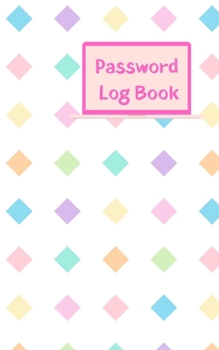 Password Log Book: Never forget another website login password with this handy record notebook where you can list your details to keep them safe. Pastel shades diamond design