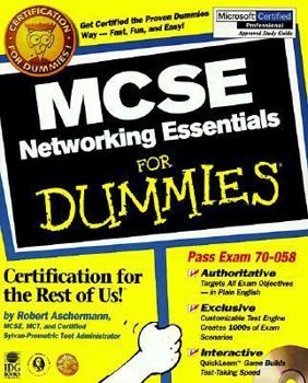 Paperback MCSE Networking Essentials for Dummies [With Contains a Self-Assessment Test, Test Engine...] Book