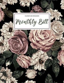 Planner and Organizer Monthly Bill: Finance Monthly & Weekly Budget Planner Expense Tracker Bill Organizer Journal Notebook Budget Planning. Water Color Floral Cover