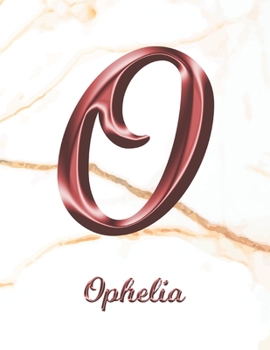Ophelia: 1 Year Weekly Planner with Note Pages (12 Months) | White Marble Rose Gold Pink Effect Letter O | 2020 - 2021 | Week Planning | Monthly ... | Plan Each Day, Set Goals & Get Stuff Done