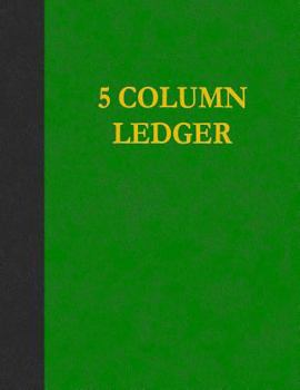 Paperback 5 Column Ledger: 100 Pages Book