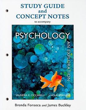 Paperback Study Guide and Concept Notes to Accompany Psychology: An Exploration Book