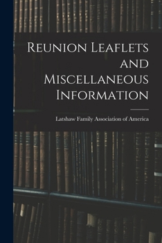 Paperback Reunion Leaflets and Miscellaneous Information Book