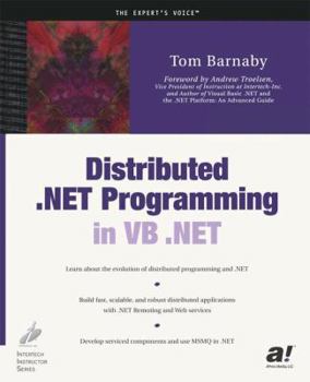 Hardcover Distributed .Net Programming in VB.NET Book