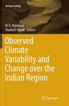 Paperback Observed Climate Variability and Change Over the Indian Region Book