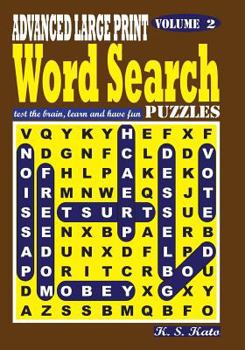 Paperback ADVANCED LARGE PRINT Word Search Puzzles, Vol. 2 [Large Print] Book