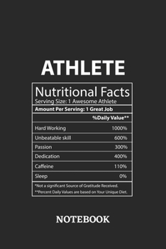 Paperback Nutritional Facts Athlete Awesome Notebook: 6x9 inches - 110 dotgrid pages - Greatest Passionate working Job Journal - Gift, Present Idea Book