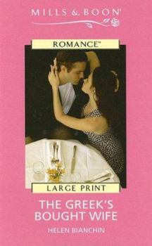 Hardcover The Greek's Bought Wife [Large Print] Book