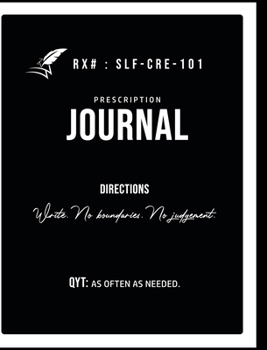 Hardcover Prescription Journal with Author Intro Book