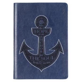 Leather Bound Hope as an Anchor Classic Lux-Leather Zip Journal Book