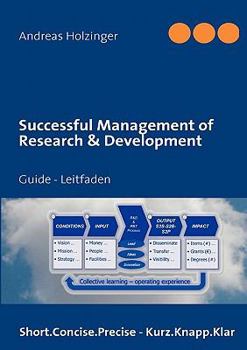 Paperback Successful Management of Research & Development Book