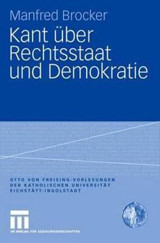 Paperback Kant Über Rechtsstaat Und Demokratie [German] Book