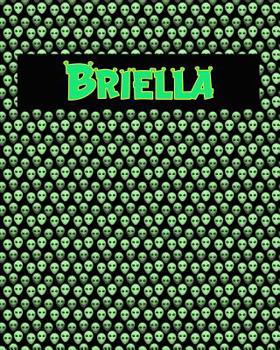 Paperback 120 Page Handwriting Practice Book with Green Alien Cover Briella: Primary Grades Handwriting Book