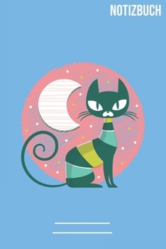 Nacht Katze Notizbuch: A5   Notebook • 111 Seiten  • Extra  Kalender 2020 •  Einzigartig •  Dotgrid •  Dotted •  Punktraster •  Gepunktet • Geschenk • Geschenkidee (German Edition)