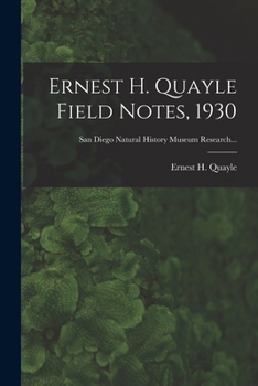 Paperback Ernest H. Quayle Field Notes, 1930 Book