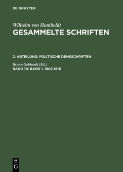 Hardcover Gesammelte Schriften, Band 10, Band 1. 1802-1810 [German] Book