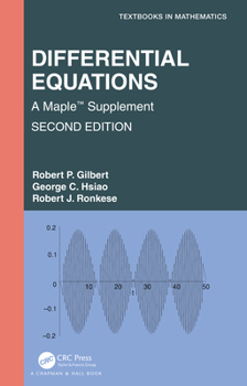 Hardcover Differential Equations: A Maple(TM) Supplement Book