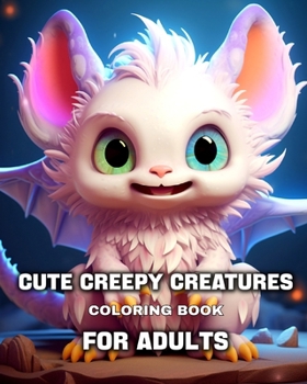 Paperback Cute Creepy Creatures Coloring Book For Adults: Fantasy Animals and Adorable Creatures to Color for Adults and Teens Book