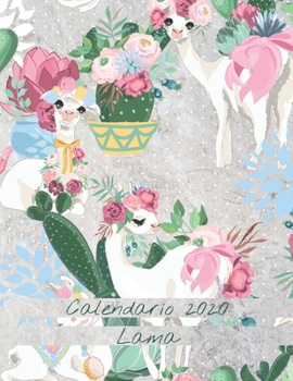 Calendario 2020 Lama: Mensile 2020 Calendario Lama illustrato con grandi immagini e date del calendario, spazi per registrare entrate, uscite, spese, ... note (Modello Lama Grigio) (Italian Edition)