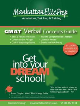 Paperback GMAT Elite Study Series: Verbal Concepts Guide Book