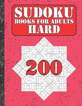 Sudoku books for adults hard: 200 Sudokus from hard with solutions for adults Gifts 4th of July Patriotic day