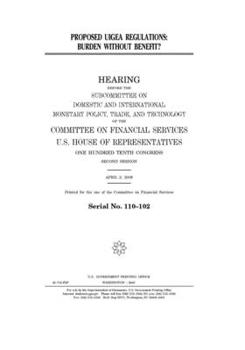 Paperback Proposed UIGEA regulations: burden without benefit? Book