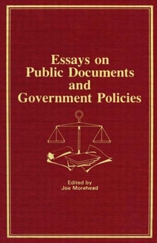 Hardcover Essays on Public Documents and Government Policies Book