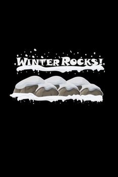 Winter rocks: 6x9 WINTER | lined | ruled paper | notebook | notes