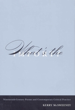 Hardcover What's the Import?: Nineteenth-Century Poems and Contemporary Critical Practice Book