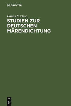 Hardcover Studien Zur Deutschen Märendichtung [German] Book