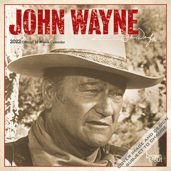 John Wayne 2022 7 x 7 Inch Monthly Mini Wall Calendar, USA American Actor Celebrity Country
